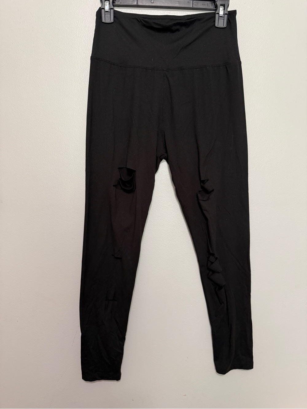 Black Kids Ripped Leggings